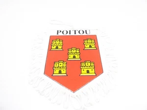 FANION / PENNANT - TOURISME REGION BLASON - 9 CM X 11 Cm - POITOU - 127 - Imagen 1 de 4