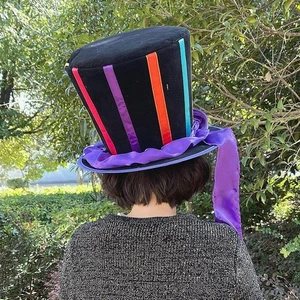 Top Hat Dress up Flat Top Fashion Headwear for Halloween Party for Men Women - Picture 1 of 4