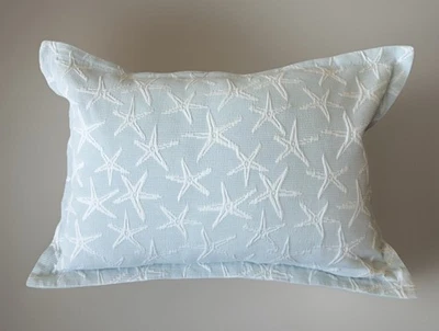 CELERIE By Celerie Kemble 14” x 20” Starfish Embroidered Lumbar Throw Pillow - Image 1 of 4