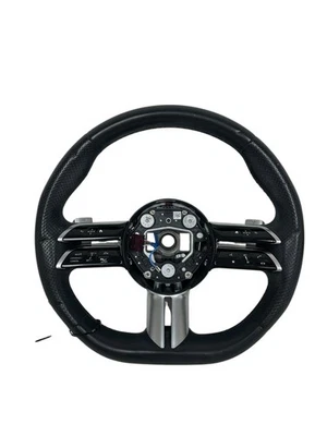 2022-2026 MERCEDES C300 BLACK LEATHER STEERING WHEEL W/ CONTROLS & PADDLES OEM - Image 1 of 4