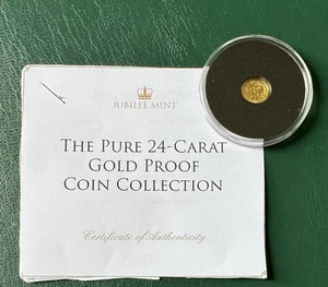 2021. Pure 24ct Gold (9999) Proof $10 Coin. 0.5g. QEII 95th Birthday. COA - Imagen 1 de 4