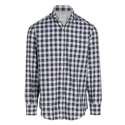 CAMISA RARA BRUNELLO CUCINELLI HECHA EN ITALIA A CUADROS INFORMAL CORTE BÁSICO TALLA S PARA HOMBRE Foto 1 de 4