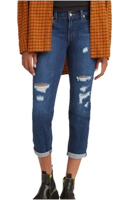 NWT Levi’s Ripped Boyfriend Jeans Cropped Size 18W Hypersoft Destroyed $60 New - Image 1 of 4