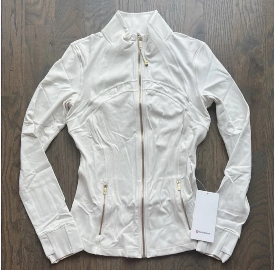 Chaqueta Lululemon Define para mujer talla 8 marfil/dorado cremallera Foto 1 de 2