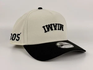 Gorra Miami Heat 305 New Era 9 Forty A Marco Snapback Sombrero Corona Blanca Ala Negra - Imagen 1 de 6