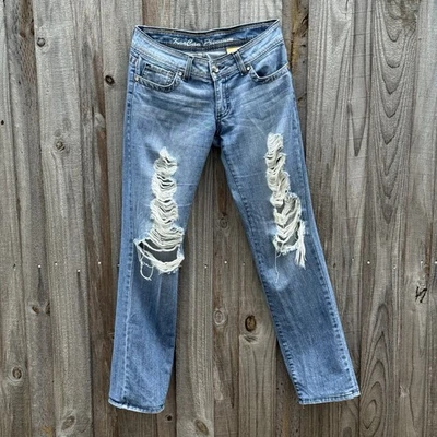 Pantalones de mezclilla para mujer Kancan Premium desgastados talla 5 hechos en EE. UU. algodón spandex Foto 1 de 4