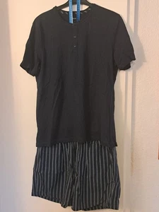 NEU! 3 Sommer Herren Schlafanzüge Gr. 52 54, 2  mal Blau, 1 mal Grau von LIVERGY - Bild 1 von 22