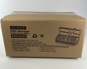 Atlantic Disc Manager 80 Disc CD/DVD Desktop Storage Organizer New Sealed - Picture 1 of 5