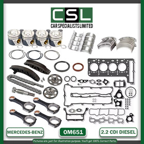 Mercedes-Benz B C E S V Class OM651 CDI Diesel Engine Piston Connecting Rods X4 Conversion