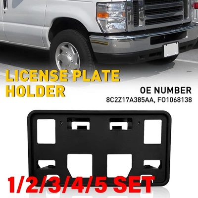 Soporte de montaje de etiqueta de marco de matrícula para Ford E150 E250 E350 1-5SET Foto 1 de 4