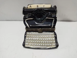 Caja de baratijas de porcelana vintage para máquina de escribir Limoges caja de pastillas con bisagras - Imagen 1 de 12
