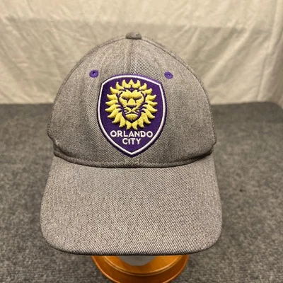 Adidas MLS Orlando City Lions Fútbol Logo Snapback Gorra Adulto Ajustable Gris Sombrero Foto 1 de 4