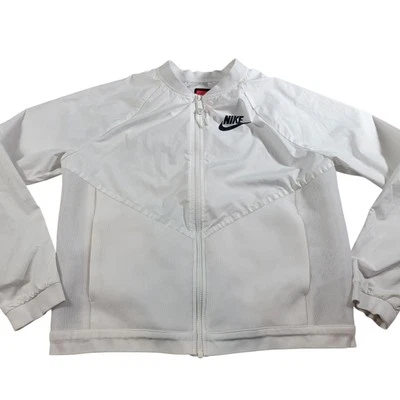 Nike Sportswear Chaqueta Mujer Grande Blanca Hypermesh Bomber Cremallera Completa Foto 1 de 4
