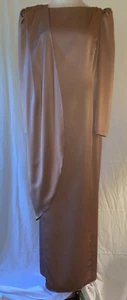 Vintage Grecian toga drape style ESTEVEZ unique evening dress Full length modest - Picture 1 of 12
