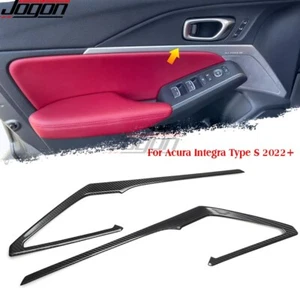 Cubiertas de panel de puerta interior de carbono real para Acura Integra tipo S A-Spec 2022-2024 - Imagen 1 de 11