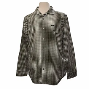 Camicia uomo RVCA con bottoni taglia L grigia a quadri maniche lunghe collo colletto vestibilità facile - Foto 1 di 16