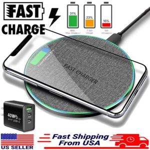30W Wireless Fast Charging Pad Dock For Samsung Galaxy Z Fold6 Flip6 5 4 3 - Picture 1 of 17