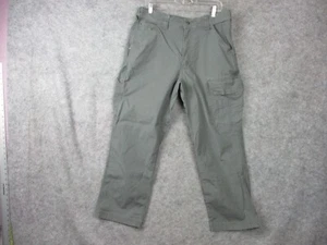 DULUTH TRADING Pants Mens 36x29 Gray Flex Fire Hose Cargo Relaxed Fit Canvas - Picture 1 of 18