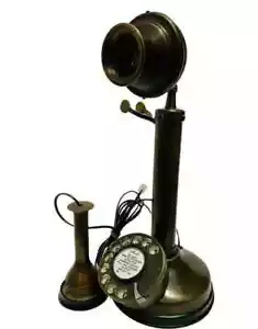 Antique Rotary Dial Candlestick Telephone Vintage Working Landline Retro Phone - Picture 1 of 8