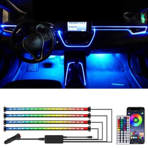 Tiras de atmósfera interior de coche LED RGB luces decorativas para Toyota Corolla Avalon 72 - Imagen 1 de 9