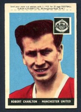 1958 Bobby Charlton A&BC Gum Footballers Man Utd & England ROOKIE Soccer Card #3
