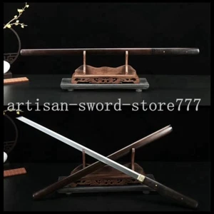 ESPADA NINJA SAMURAI JAPONESA ZATOICHI DE ALTA CALIDAD ARCILLA HOJA DE DAMASCO templada - Imagen 1 de 10