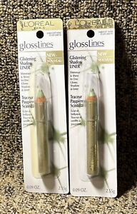 2 L'Oreal Glosslines Glistening Shadow Liner Shimmer Pencil LIMELIGHT SHINE