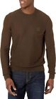 BOSS Men's Cotton Blend Logo Patch Sweater 