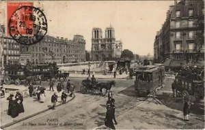 CPA PARIS 4e Notre-Dame place St-Michel (997569) - Imagen 1 de 2
