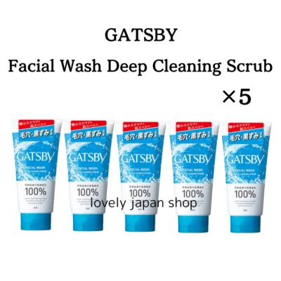 [Set of 5] GATSBY Facial Wash Deep Cleaning Scrub 130g Menthol mandom - Image 1 of 3
