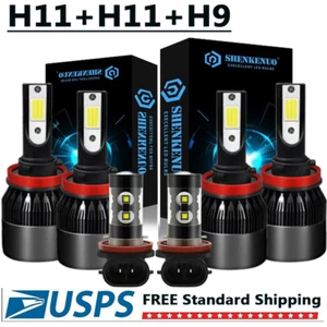 For Nissan Sentra 2013-2020 6000K LED Headlights Hi/Lo + Fog Lights 6*Bulbs - Picture 1 of 12