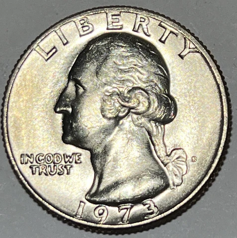 GEM BU 1973-D Washington Quarter Denver Mint Uncirculated USA 25c Save on 2+ Cover
