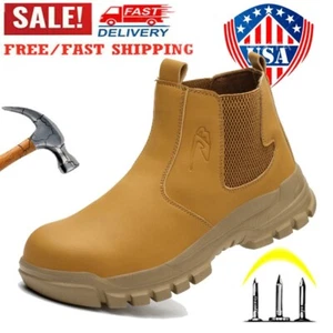 Mens Steel Toe Work Boots Indestructible Safety Shoes Comfortable Slip Resistant - Picture 1 of 31
