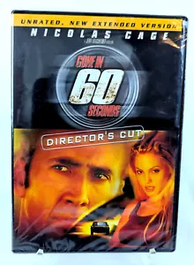 Gone in 60 Seconds (DVD, Widescreen 2000) NEW Director Extended Cut Nicolas Cage - Foto 1 di 2