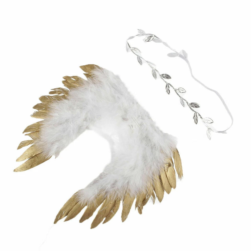 Girls Boys Angel Wings Costume Outfits Photo Photography Props for Newborn Craft - Image 1 of 4