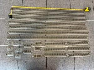 100+ Bachmann HO Scale E-Z Tracks Gry/Blk Nickel Silver and 2 EZ Command Centers - Picture 1 of 11