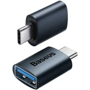 Adaptador Baseus Ingenuity Mini OTG USB-C a USB-A adaptador carga rápida azul - Imagen 1 de 10