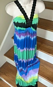 JULIA Boutique Anthropologie Tie Dye Maxi Dress NEW WITH TAGS Sz M L   ❤️tb1016 - Picture 1 of 9