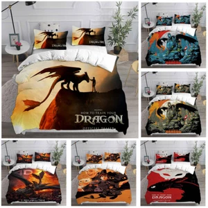 2025 How to Train Your Dragon Toothless Duvet Cover Bedding Set Pillowcase Quilt - Picture 1 of 30