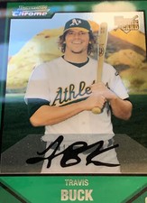 2007 Bowman Draft Picks Travis Buck Rookie Oakland Athletics #BDP1