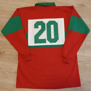 Vintage Rugby Shirt #20 Long Sleeve Red/Green Made in England Size XL. - Picture 1 of 10