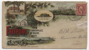 1910 Freeport ME color civic ad cover [6436.10] - Picture 1 of 3