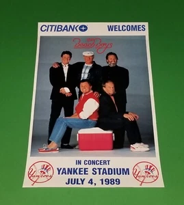 BEACH BOYS VINTAGE ORIGINAL 4. JULI 88' YANKEE STADIUM KONZERT POSTER BRIAN WILSON - Bild 1 von 13