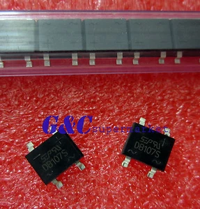 100 pezzi DB107S DB107 SMD-4 PONTE RADDRIZZATORE 1A 1000V DBS B2AM - Foto 1 di 1