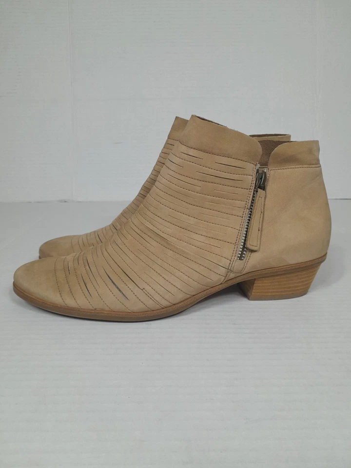 Paul Green Womens Shoes Shasta BT Booties Sz 7.5 Beige Leather Ankle Boots - Image 1 of 4