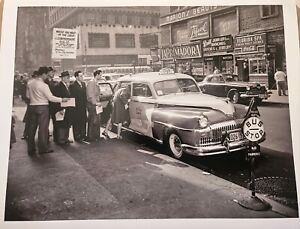 1948 TIMES SQUARE BUS DRIVER STRIKE New York City SKY VIEW TAXI Photo