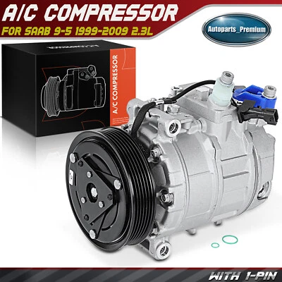 1x Nuevo compresor de CA con embrague para Saab 9-5 2003-2009 L4 2,3 L 5046891 5048095 Foto 1 de 4