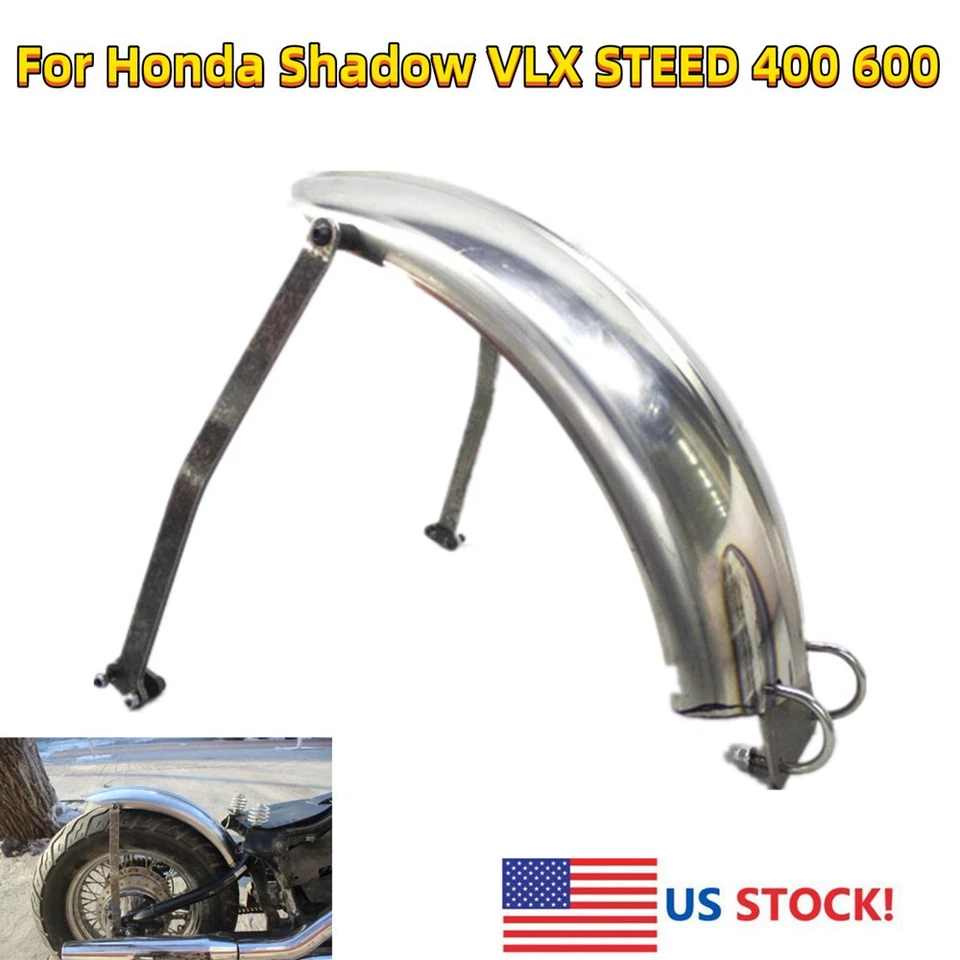 7" Wide Steel Rear Fender & Mount Kit For Honda Shadow 400 600 VLX 400 600 -USA Foto 1 de 4
