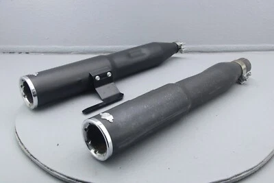 2018 Harley Road King VANCE HINES Slip On Exhaust Muffler Pipes HI OUTPUT BLACK - Image 1 of 4