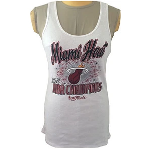 NBA Heat Miami Ladies White Tank Top 2012 NBA Champions Logo Size XL White NWOT - Picture 1 of 6